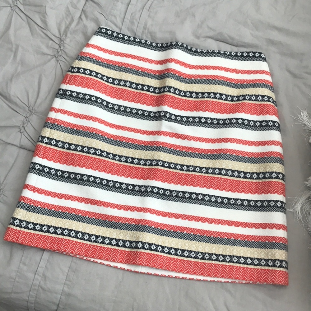 Loft Striped Woven Skirt Size 4P